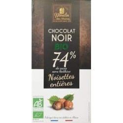 Chocolat noir noisette 74%...